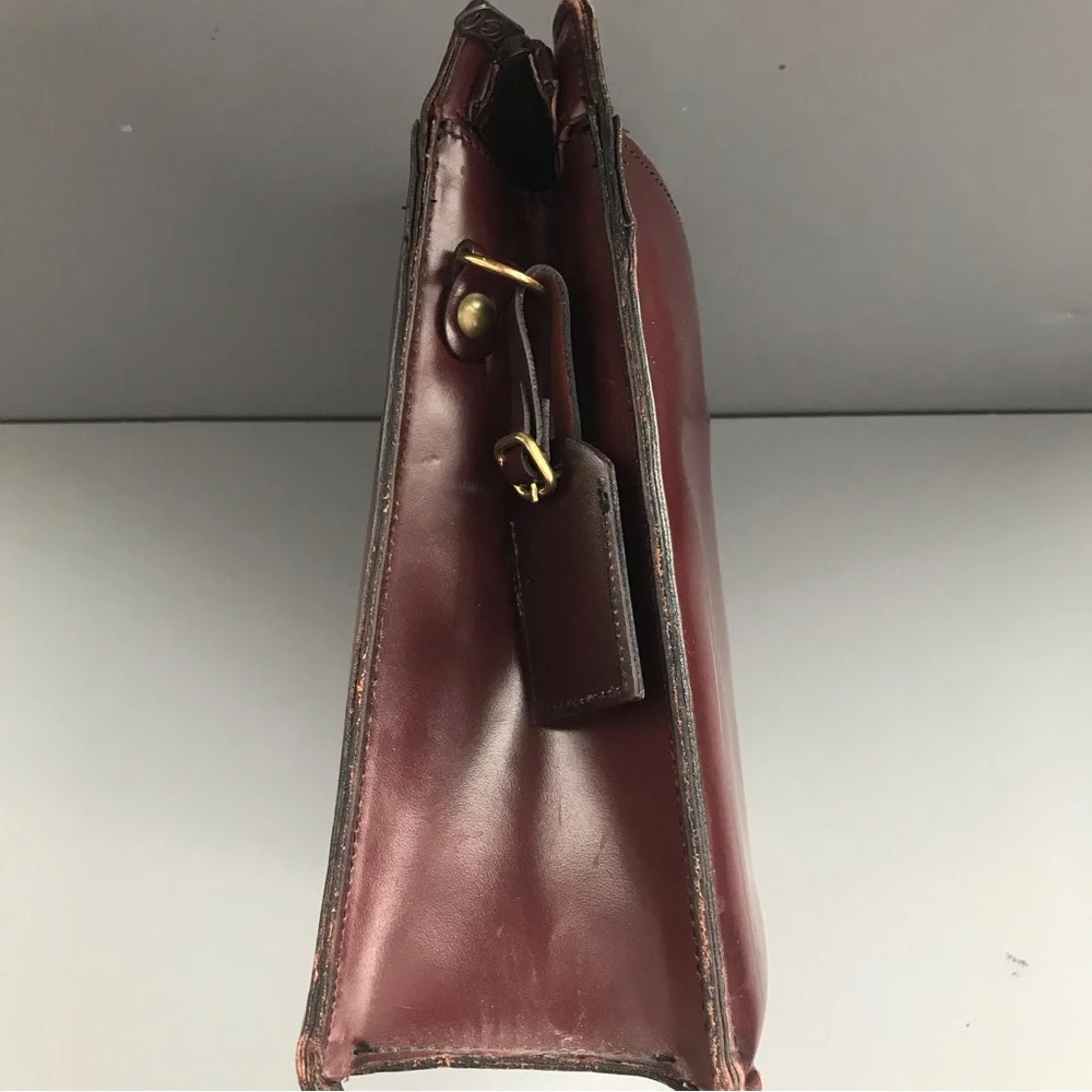 Hartmann Leather Vintage Mahogany Document Executive Briefcase 1940’s Lawyer